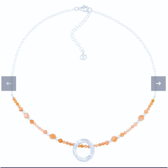 Silpada Stay Neutral Necklace new lt. pink soap sandstone not orange. - Picture 3 of 7